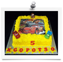 Cars edible image cake (6)